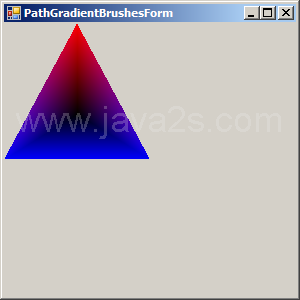 Triangular PathGradientBrush
