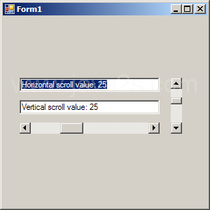 Value change event: Verical/Horizontal scroll bar