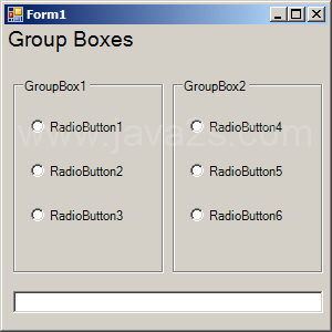 RadioButtons in a GroupBox