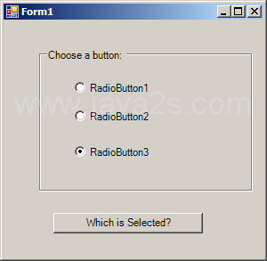 Get selected RadioButton