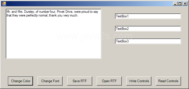 Save Rtf file from RichTextBox and Read Rtf file to RichTextBox