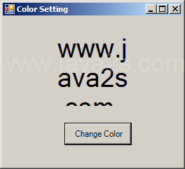 Use Color dialog to set the Label foreground color