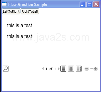 Programmatically change the FlowDirection of content within a FlowDocumentReader element