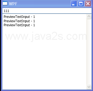 TextBox PreviewTextInput