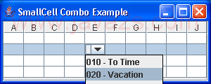 Small Cell Combobox Example
